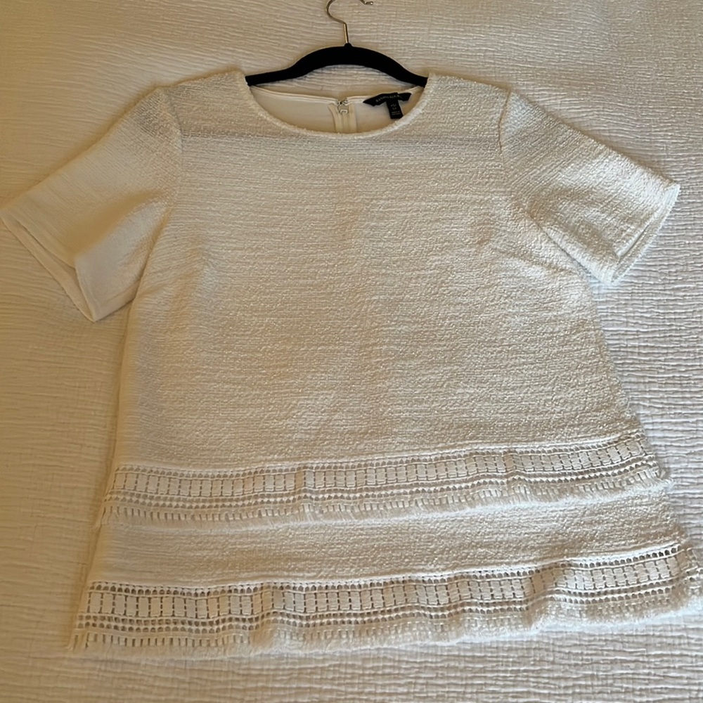 Banana Republic Textured Short Sleeve Top Size XS White